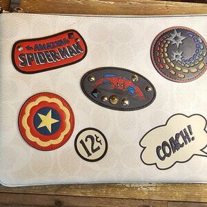 Large Coach Spiderman wristlet
